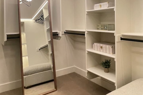 Master bedroom walk-in closet on main floor