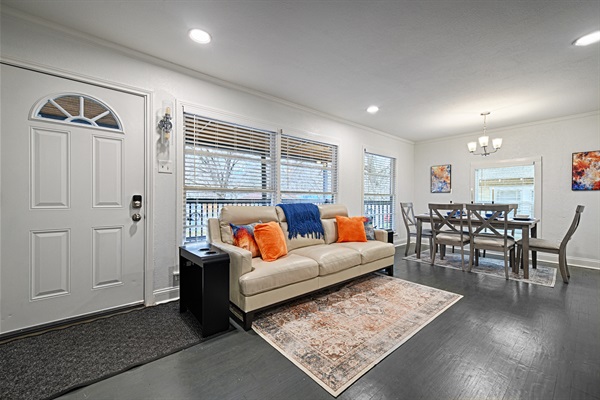 Den and Dining Area upon entry