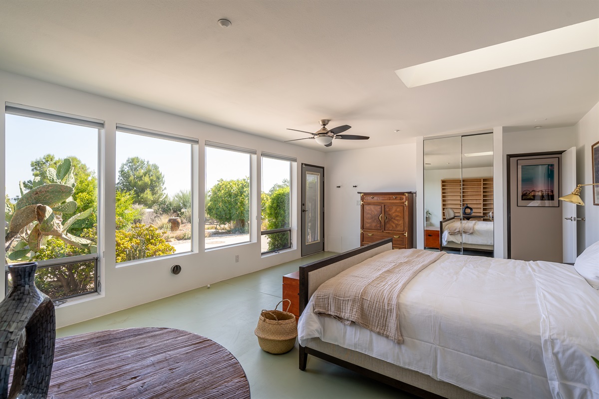 view from the bed and ample natural light