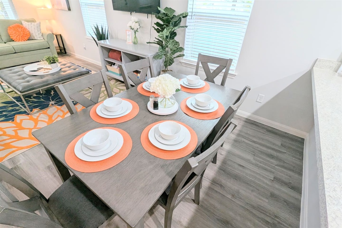 Enjoy a meal with friends and family. High chair is also included in the unit. 
