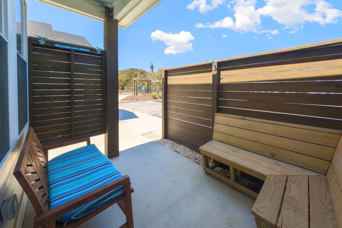 Private exterior sitting area