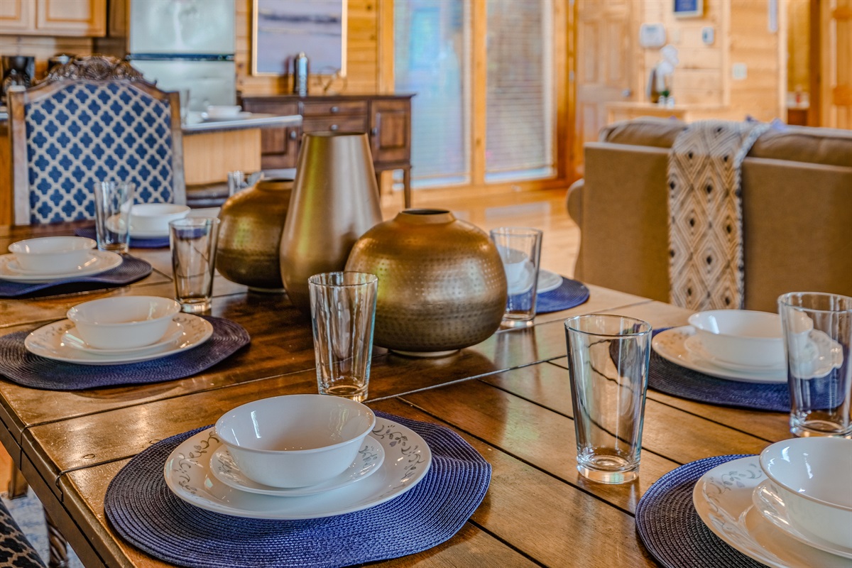 Dining area to enjoy meals with friends and family