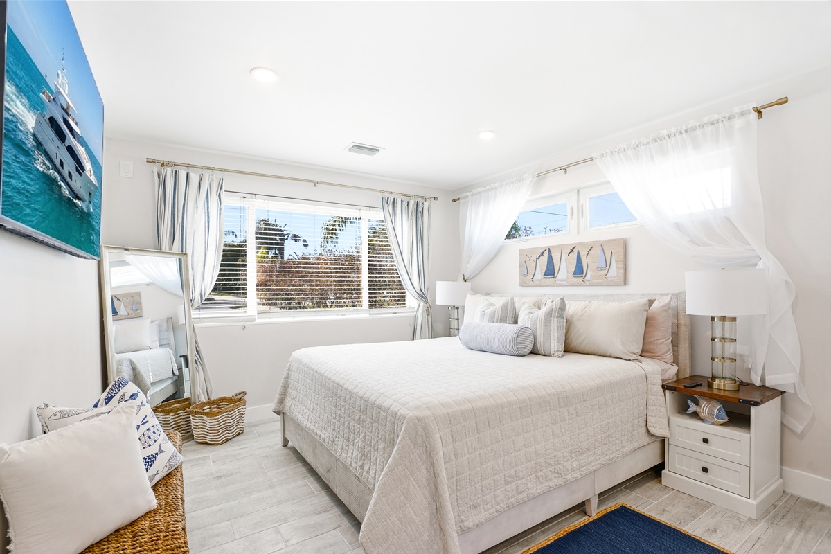 The Sailaway room offers a peaceful place to unwind and recharge.