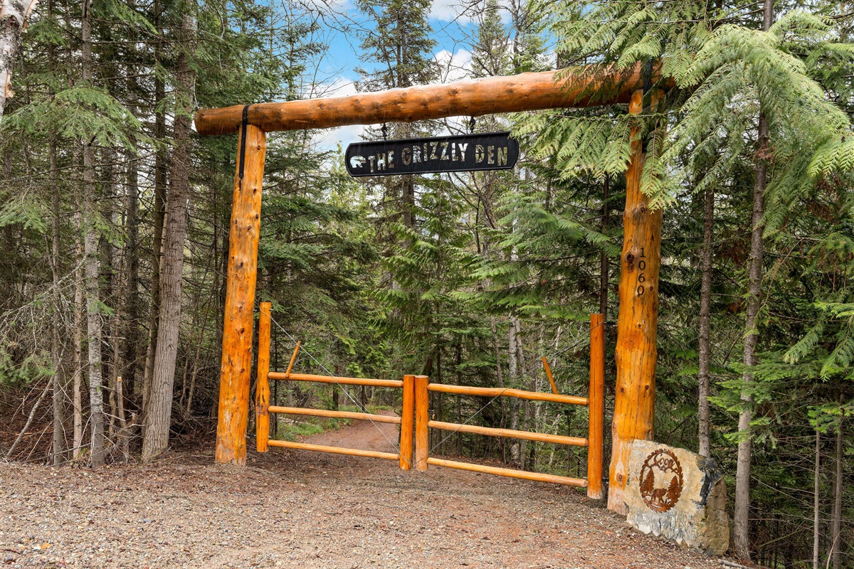 The Grizzly Den Entrance Gate