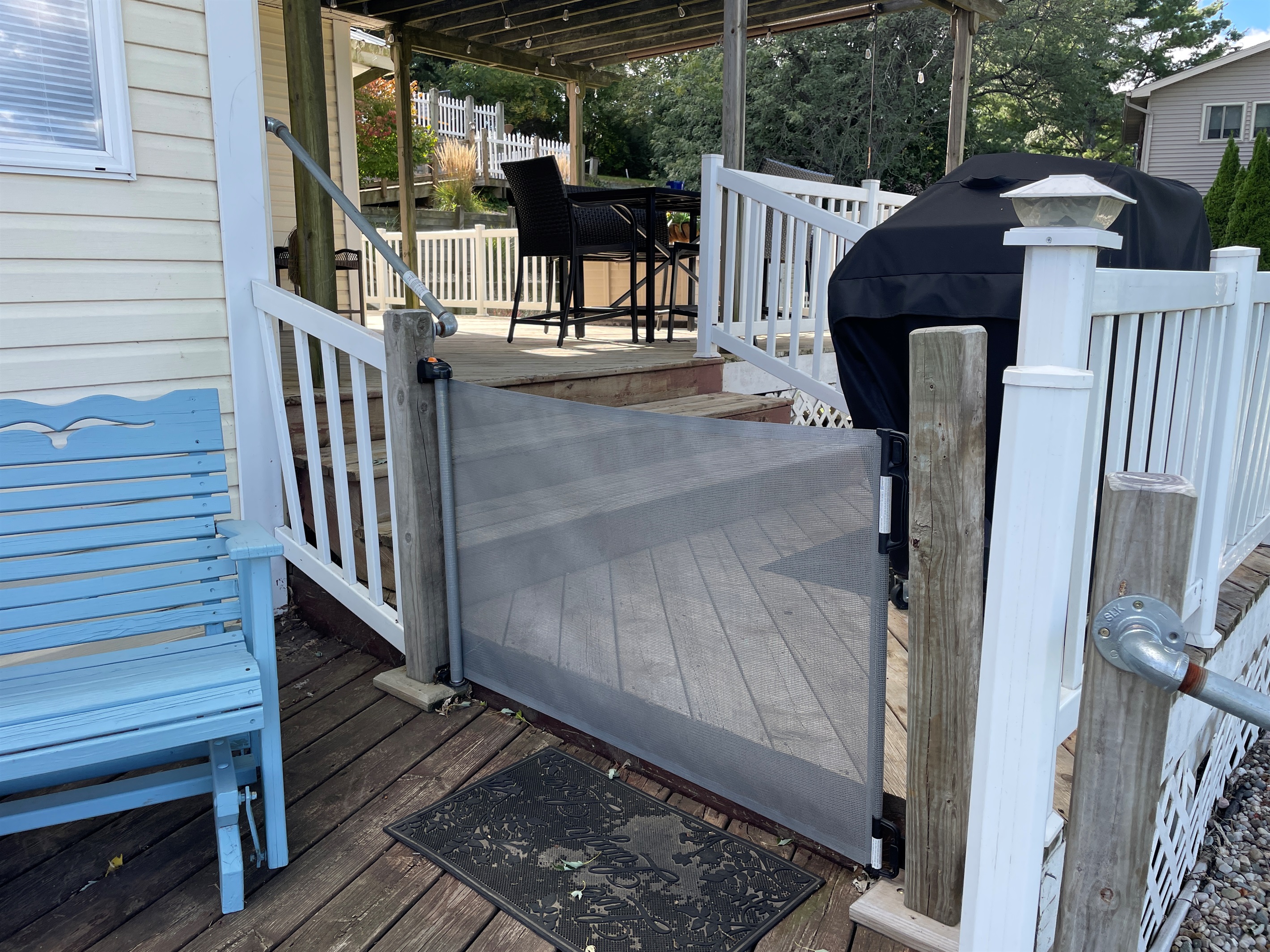 Gates to keep kiddos and doggos on the deck