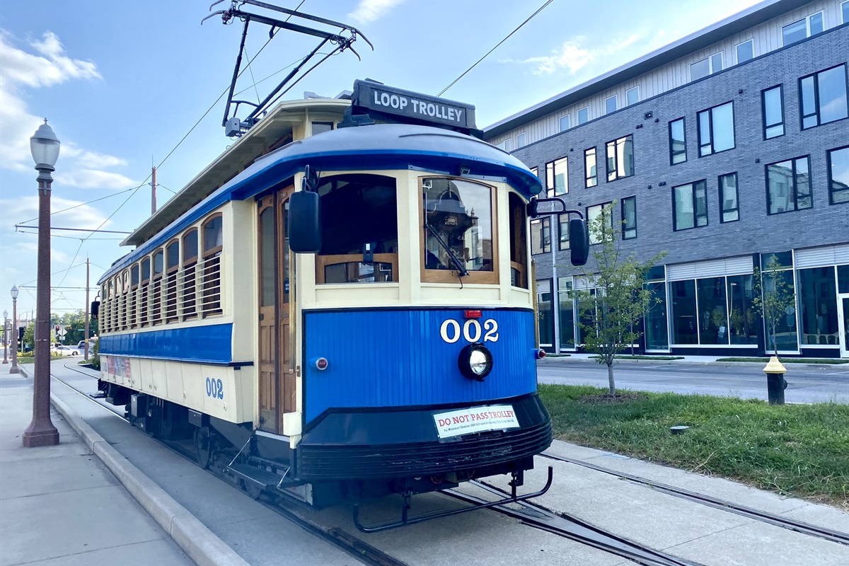 The Delmar Loop Trolley is now operating for FREE Thurs-Sundays 11am-7pm thru October 30. We are one short block from the trolley stop.   LoopTrolley.com