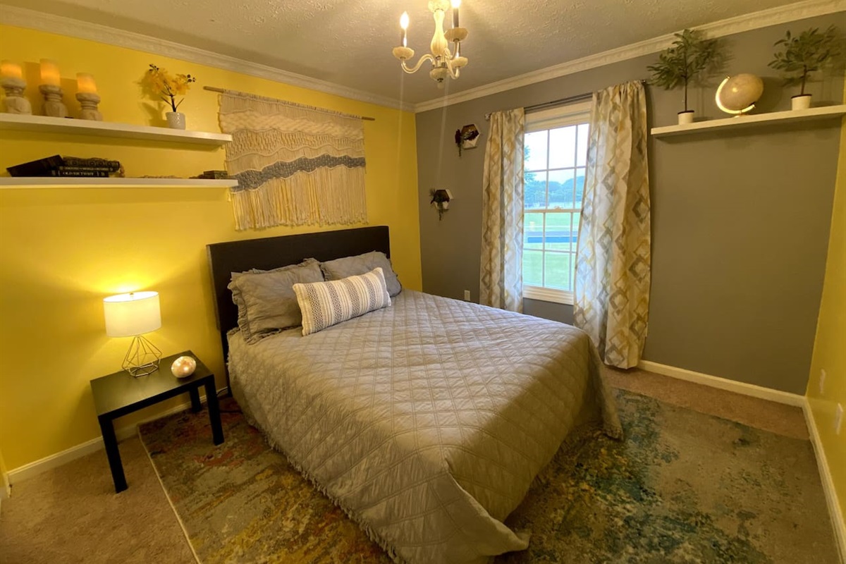 Sunshine and soft textures—this boho queen bed brings all the cozy vibes ️