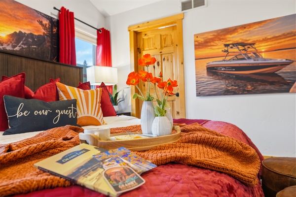Rich tones and cozy textures help start every day on the sunny side!
