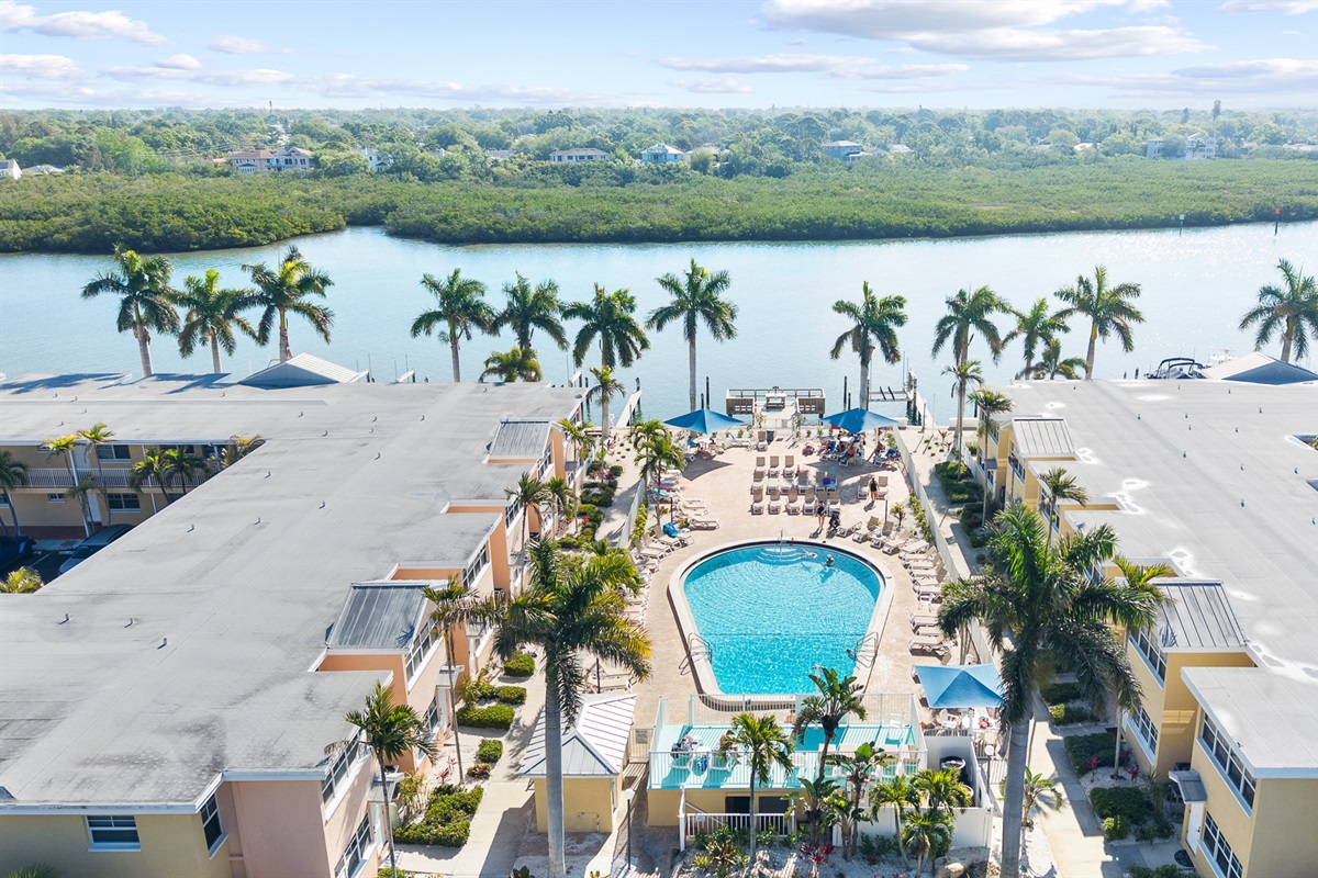 Waterfront heated pool