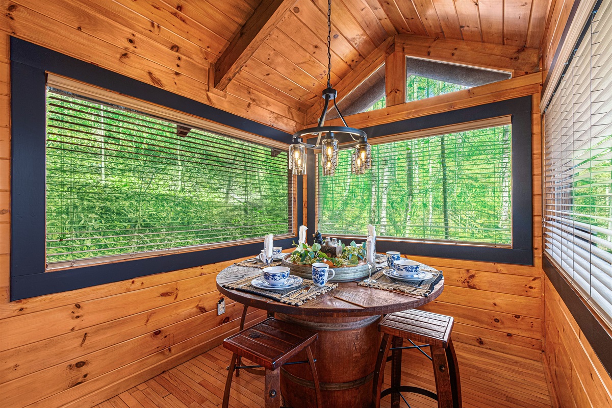 270 degree panoramic view of the forest