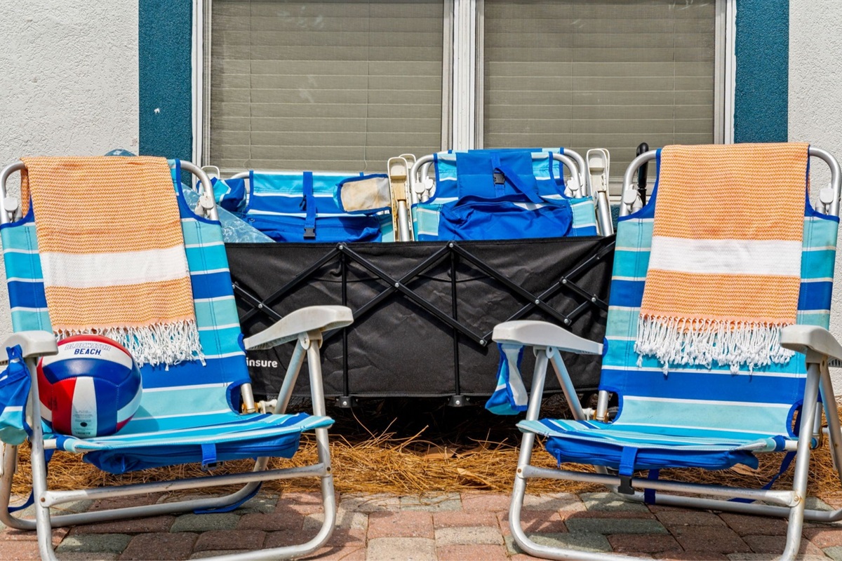 Beach chairs for you to relax.