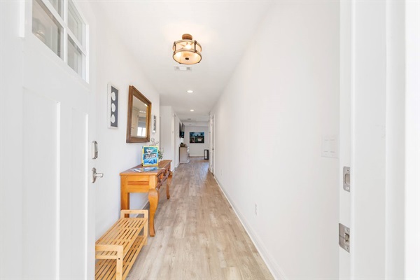 The hallway as soon as you walk through the front door.