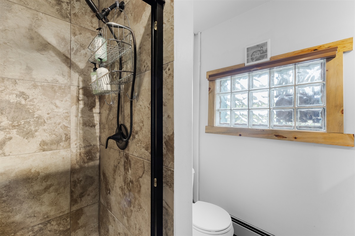 First bathroom with shower