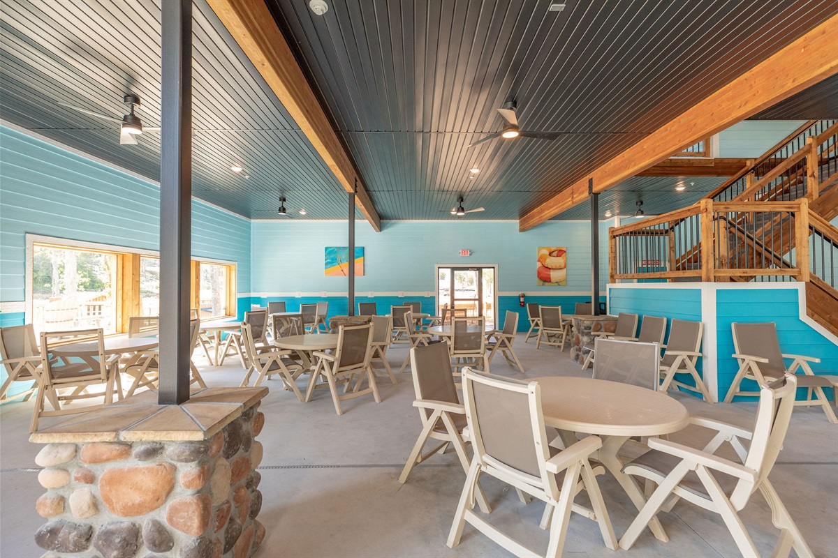 Lower level indoor pool area