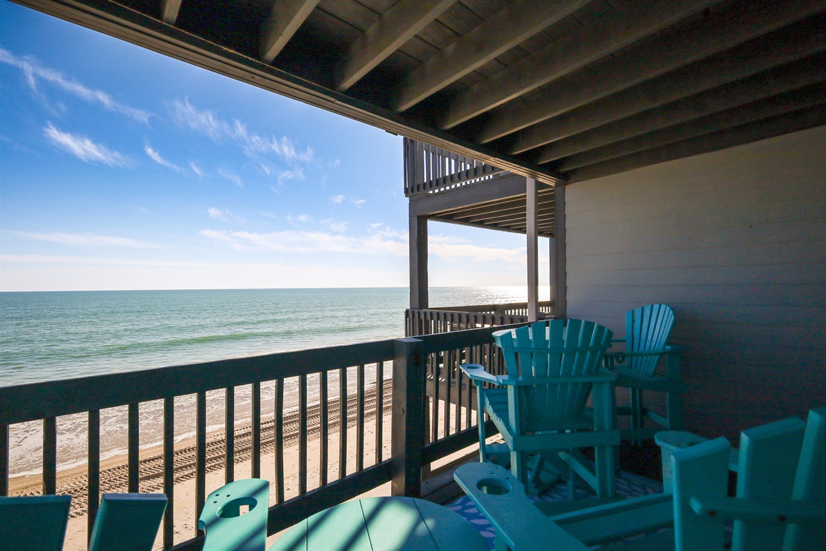 Large oceanfront balconies