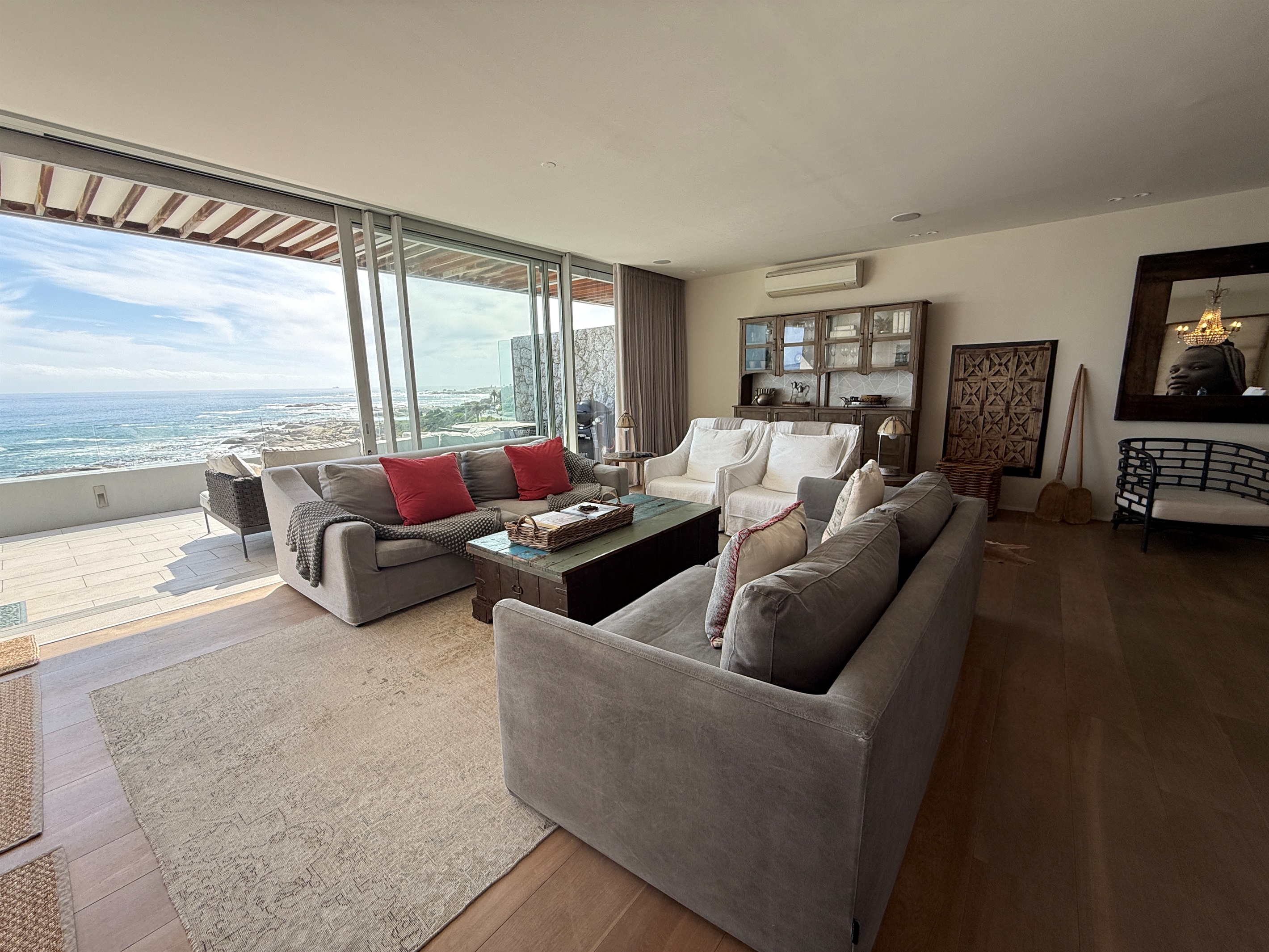 Living area 2 sofas opens to ocean views