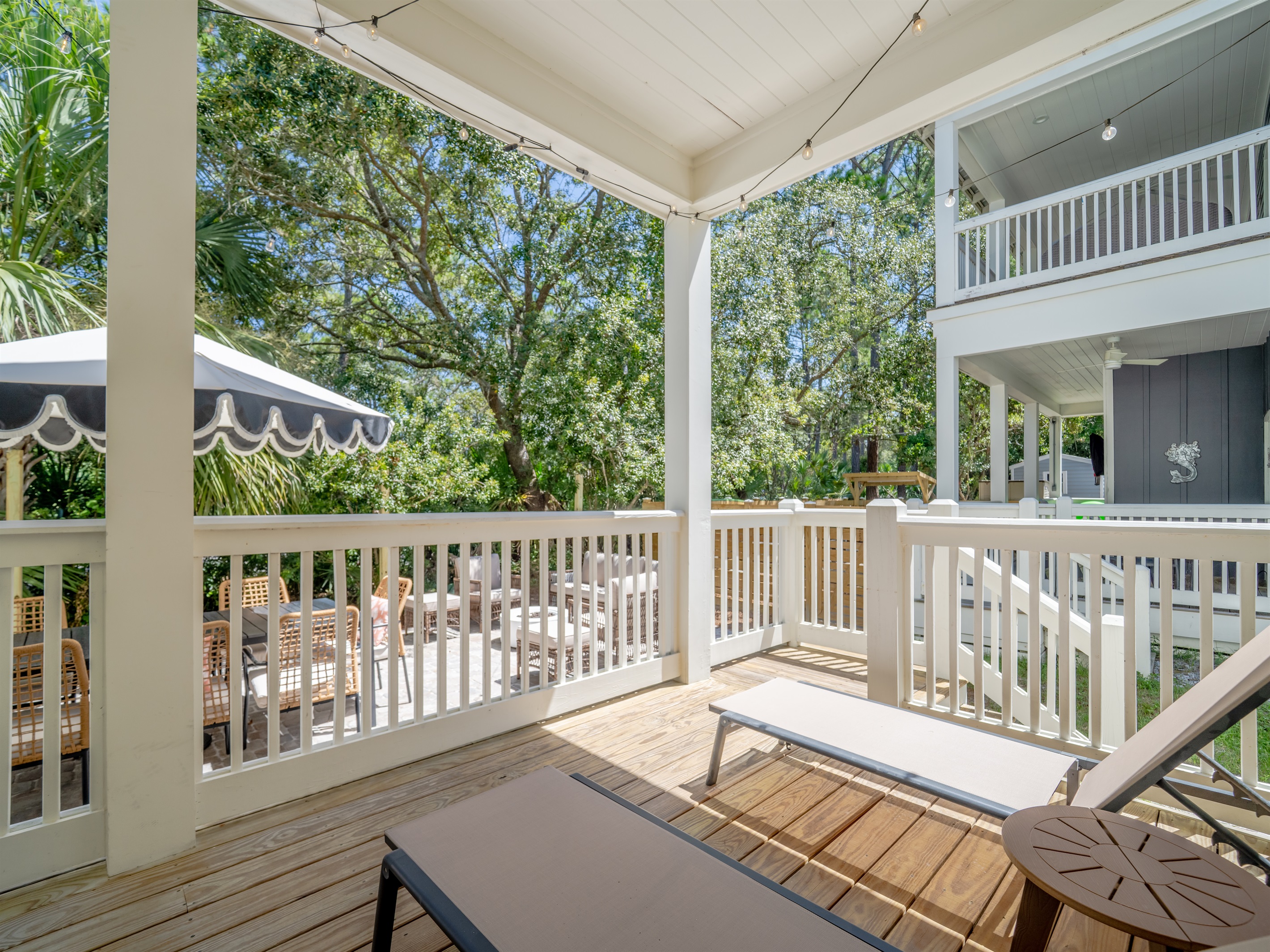 Deck connected to the main floor bedroom - easy access to the outdoors right from your room!