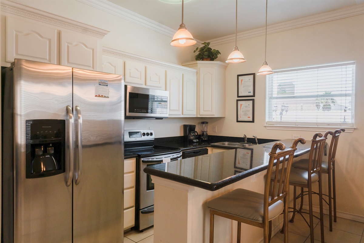 Granite counters and Stainless Steel Appliances