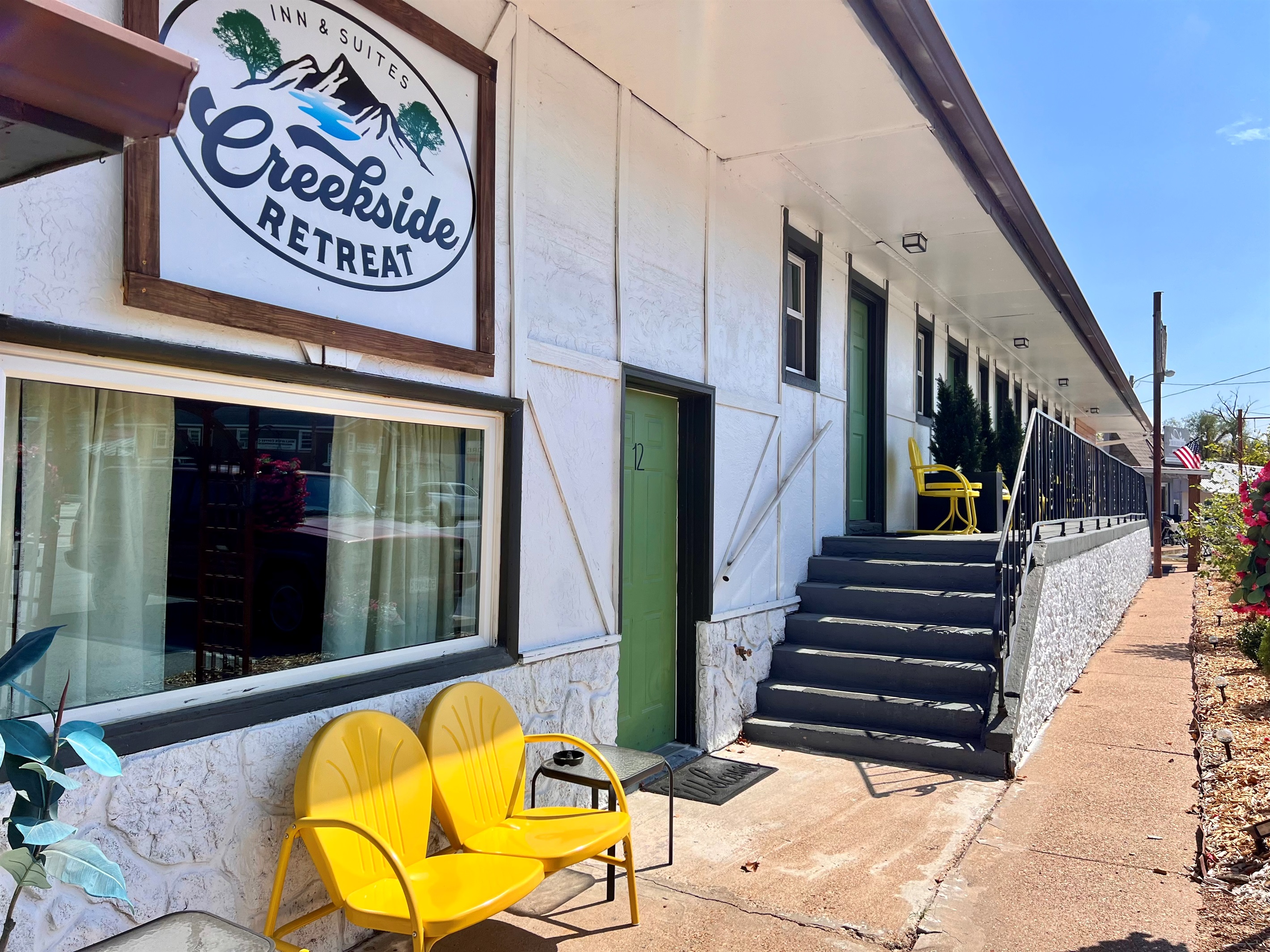 Steps up to the room