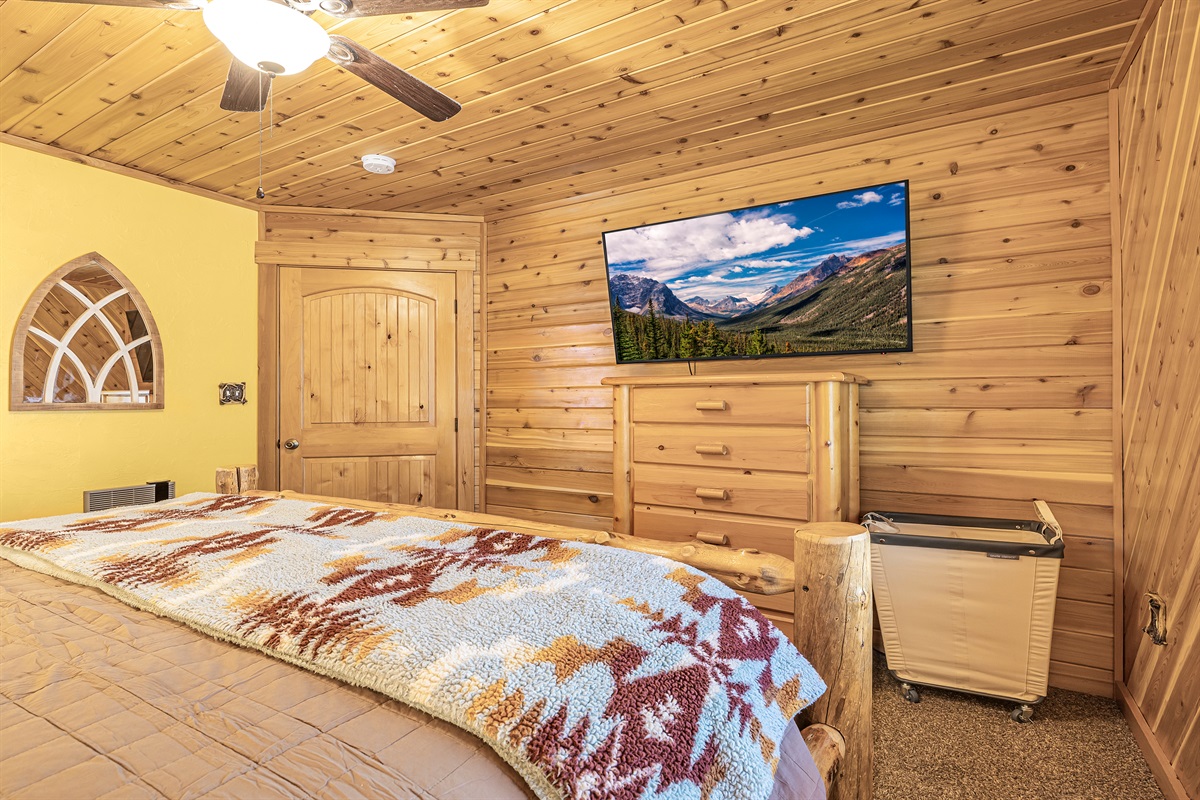 Bedroom #2 w/ king sized bed and private ensuite bathroom