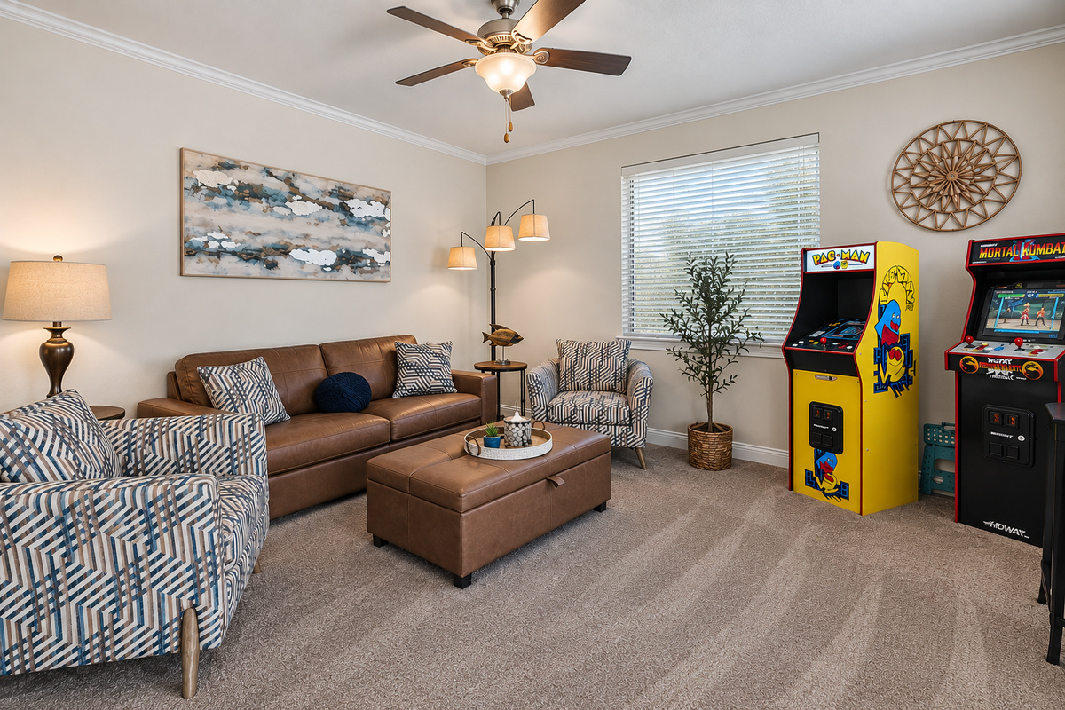 Cozy second floor living room.