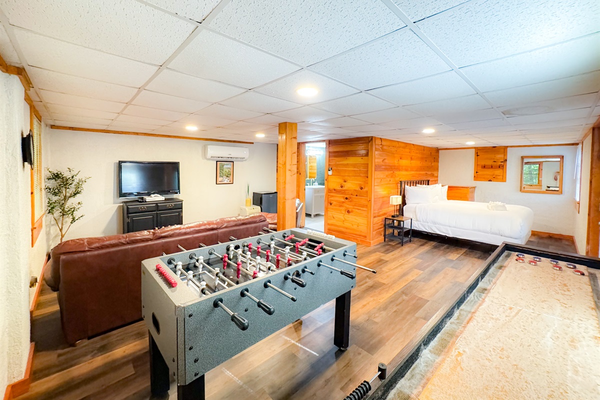 Lower level game room area