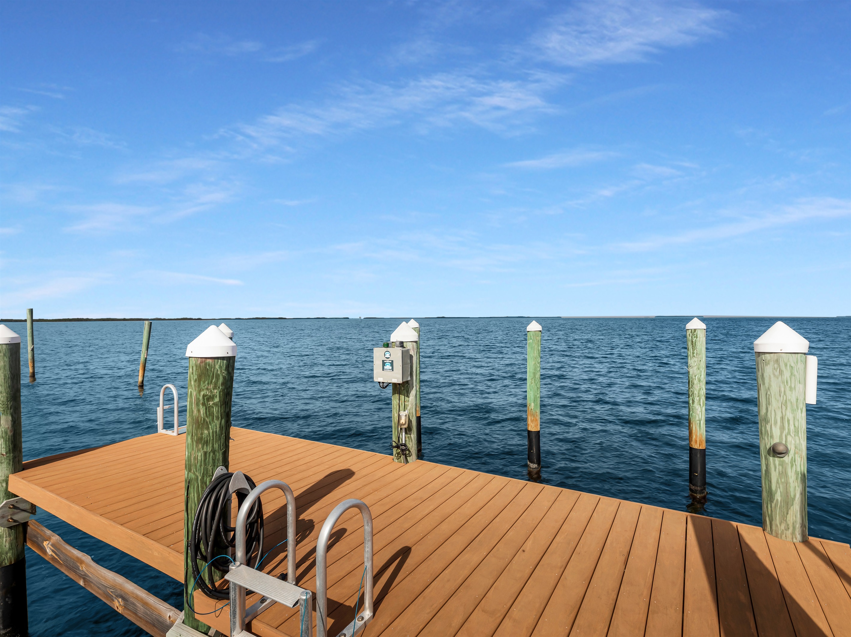 Dock with underwater lights