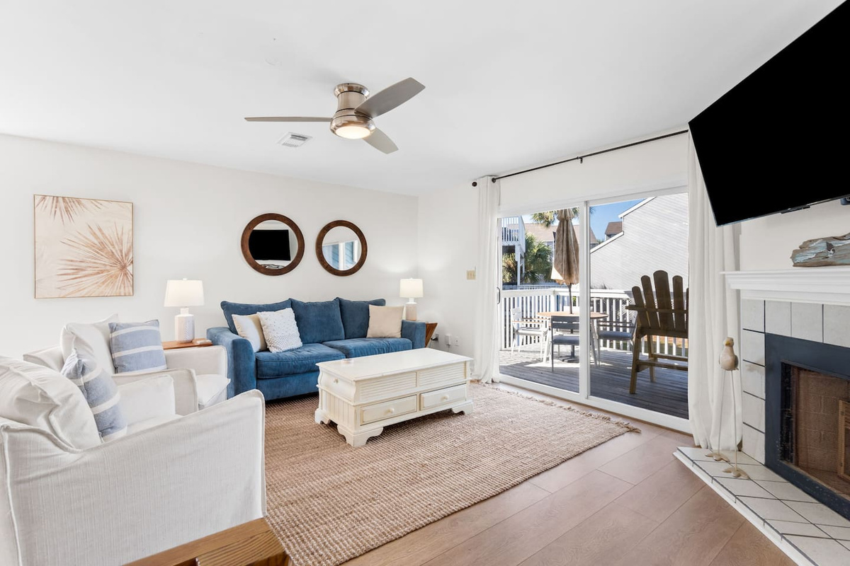 Slide open the glass door and your indoor afternoon becomes an outdoor one &mdash; the patio is right there, always ready.