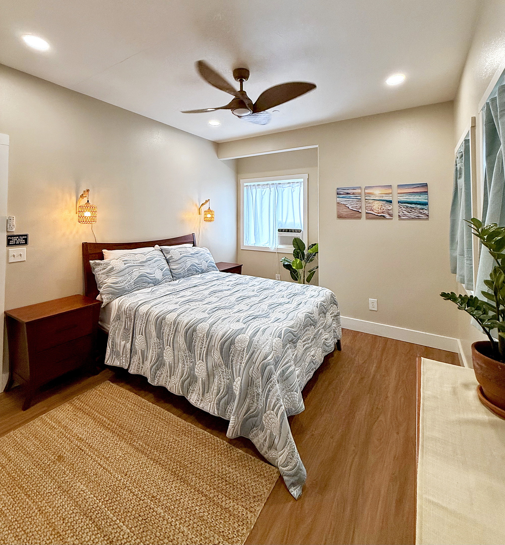 Queen Bedroom 1 | Representative Interior. Finishes, decor, and furniture, vary by unit.