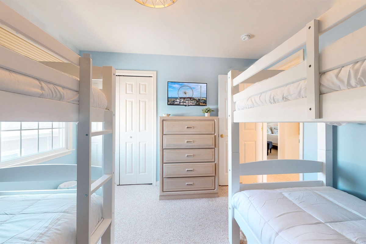 Two twin sized bunk beds 