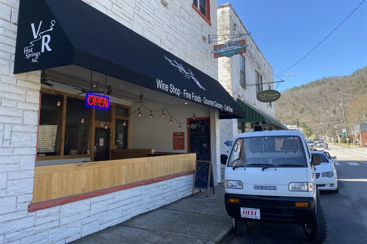 Vaste Riviere is a gourmet deli with a fishing shop in the back!