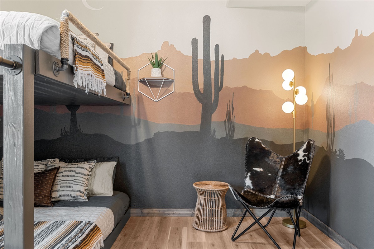 Lower level queen, bunk room