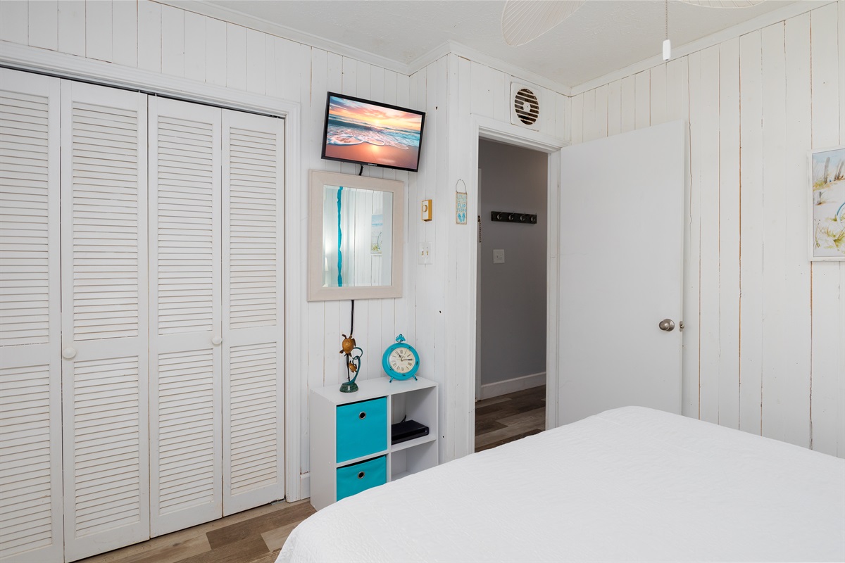 Clothing storage in master bedroom