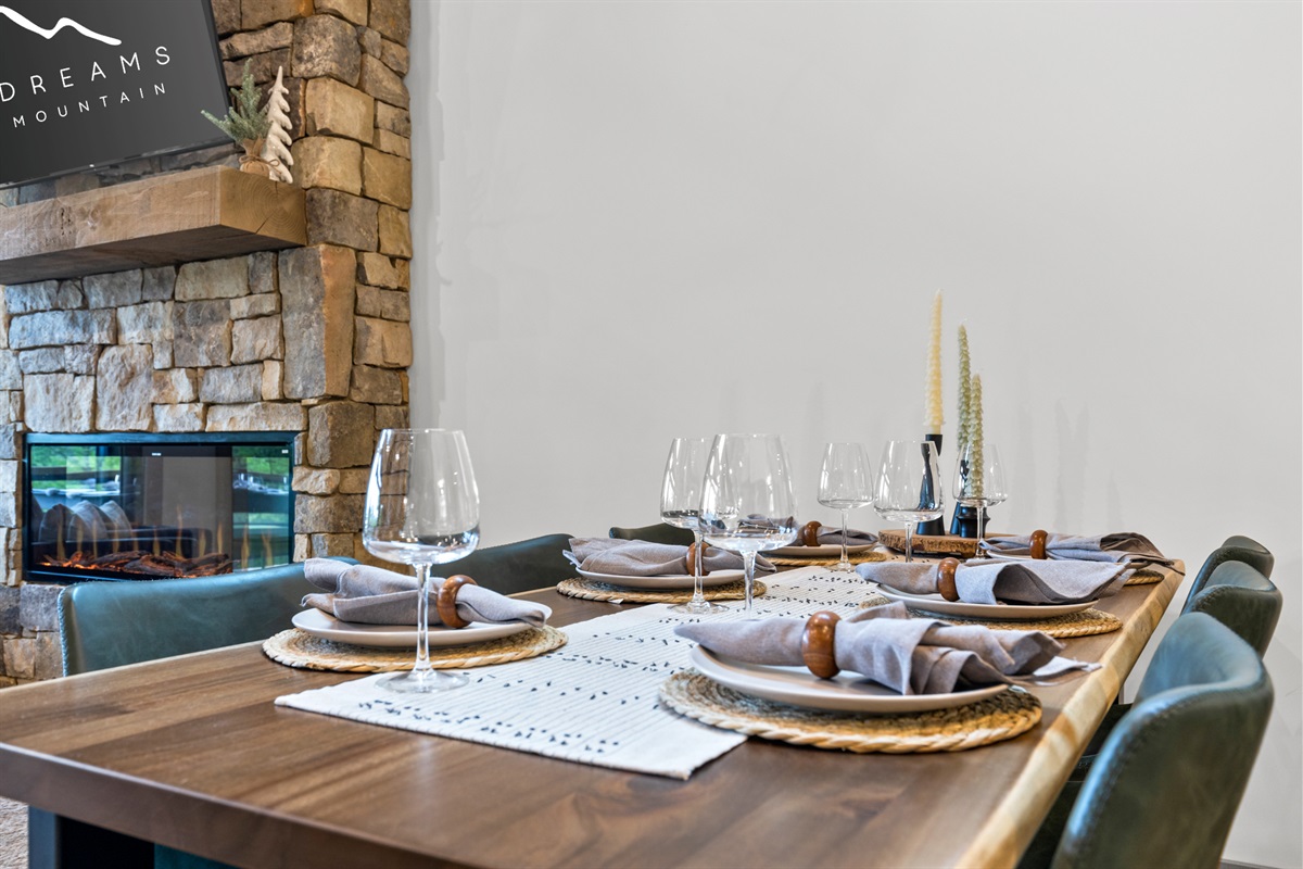 The perfect setting for heartwarming meals, heartfelt convos, and a few extra servings of dessert.