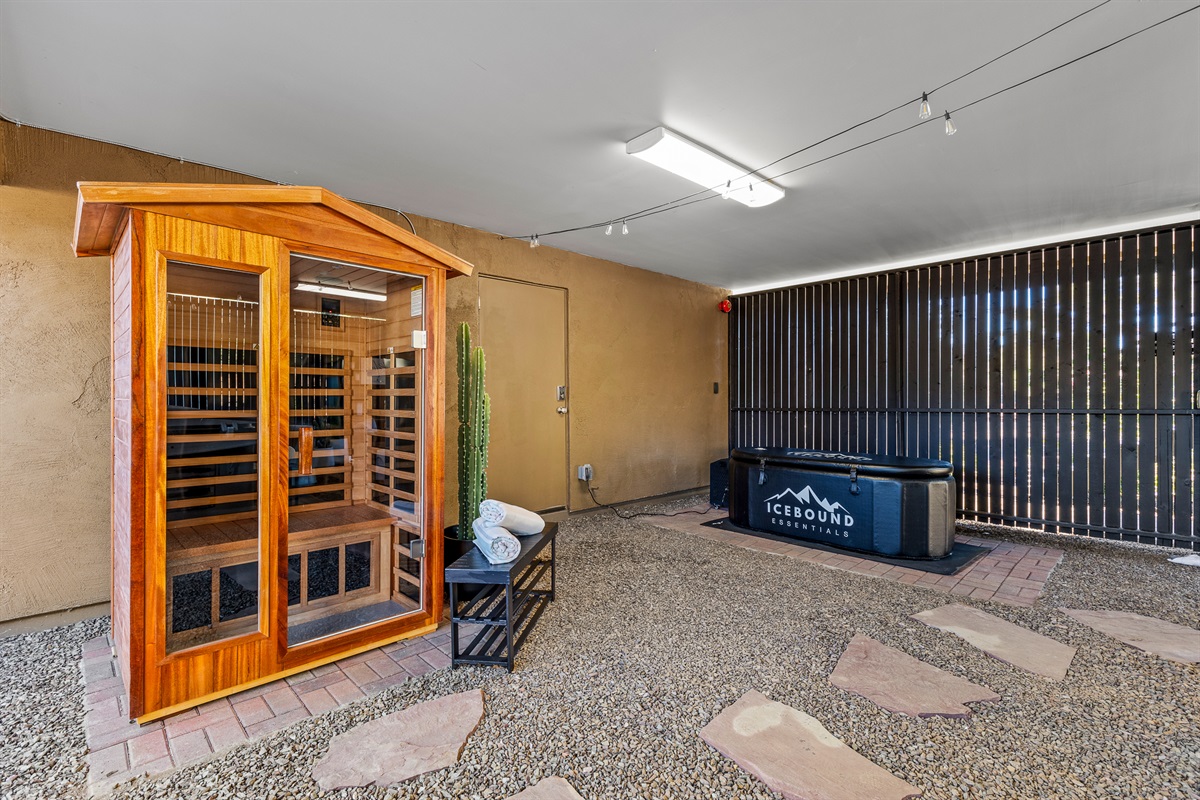 Move easily between the infrared sauna and cold plunge in a thoughtfully designed space that supports relaxation, recovery, and restoration.