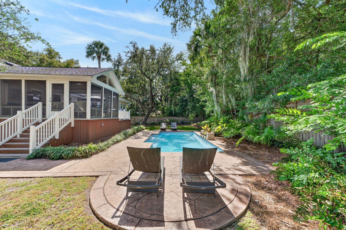 Private pool | IOP Poolside Paradise | 112 Sparrow Drive | Isle of Palms, SC | IOP Escapes