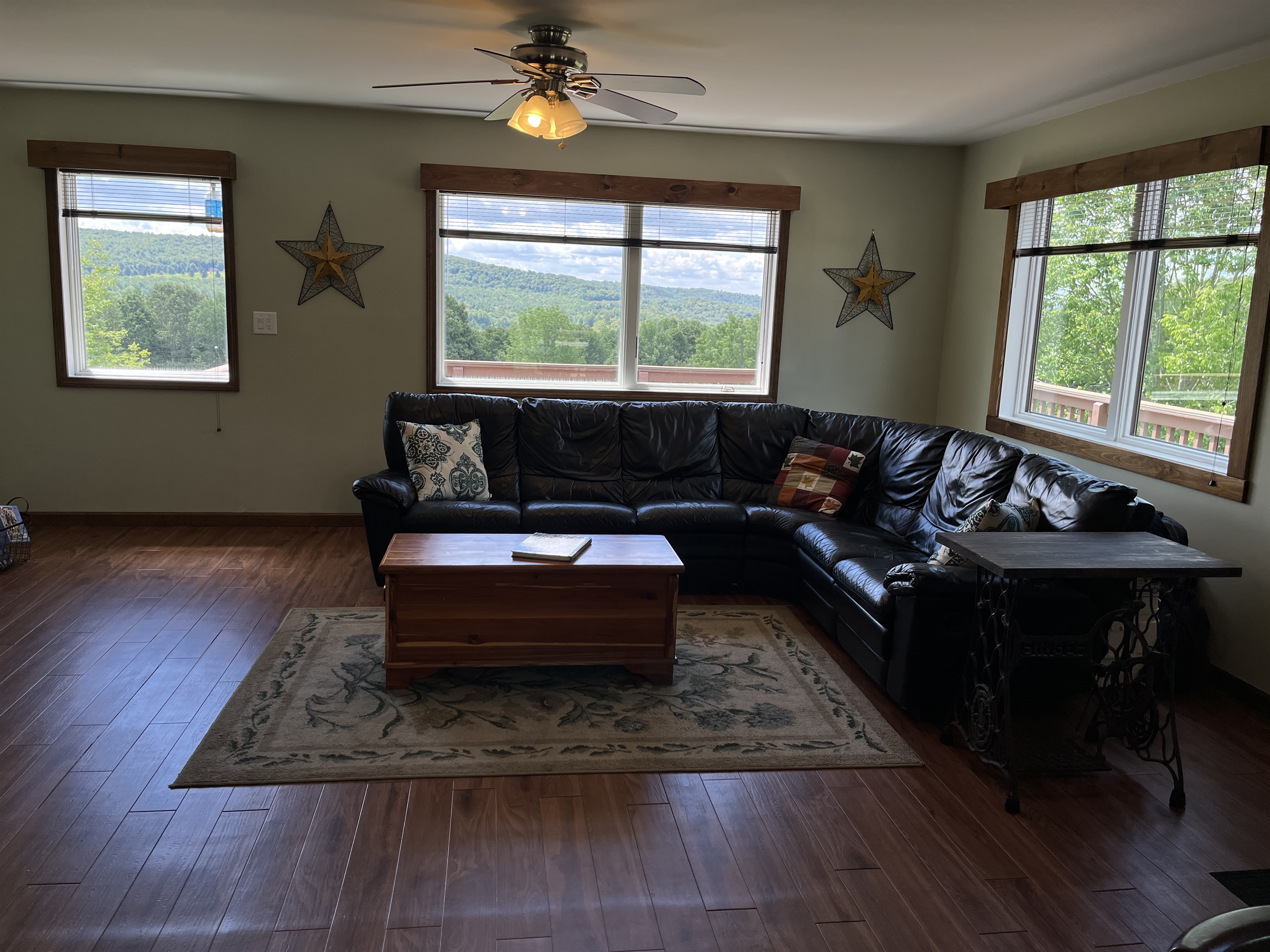 Long distance views from the living room