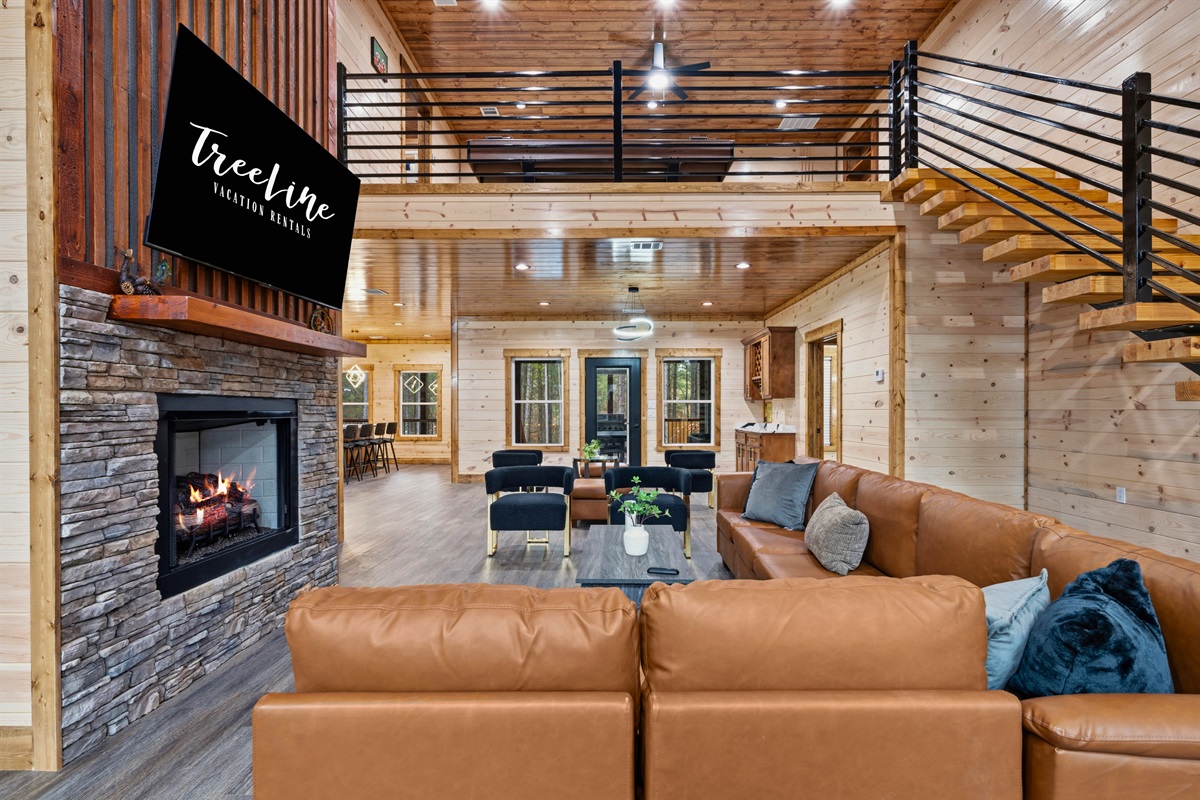 From this angle, you can really appreciate the airy layout, where the living area flows seamlessly into the rest of the main gathering space.