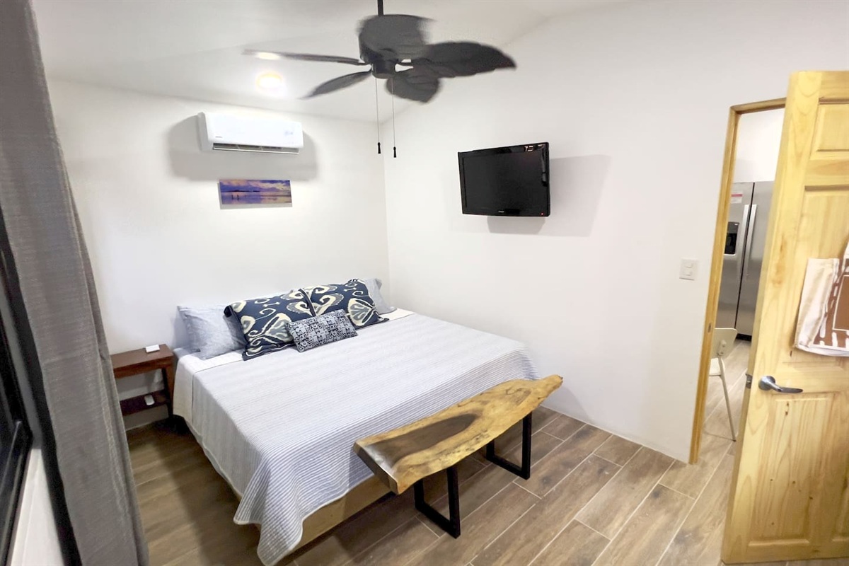 Casa Cocos bedroom with king bed.  