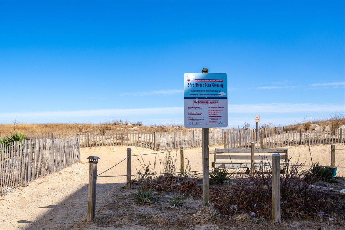 Beach access is just steps away making it easy to get to the beach.