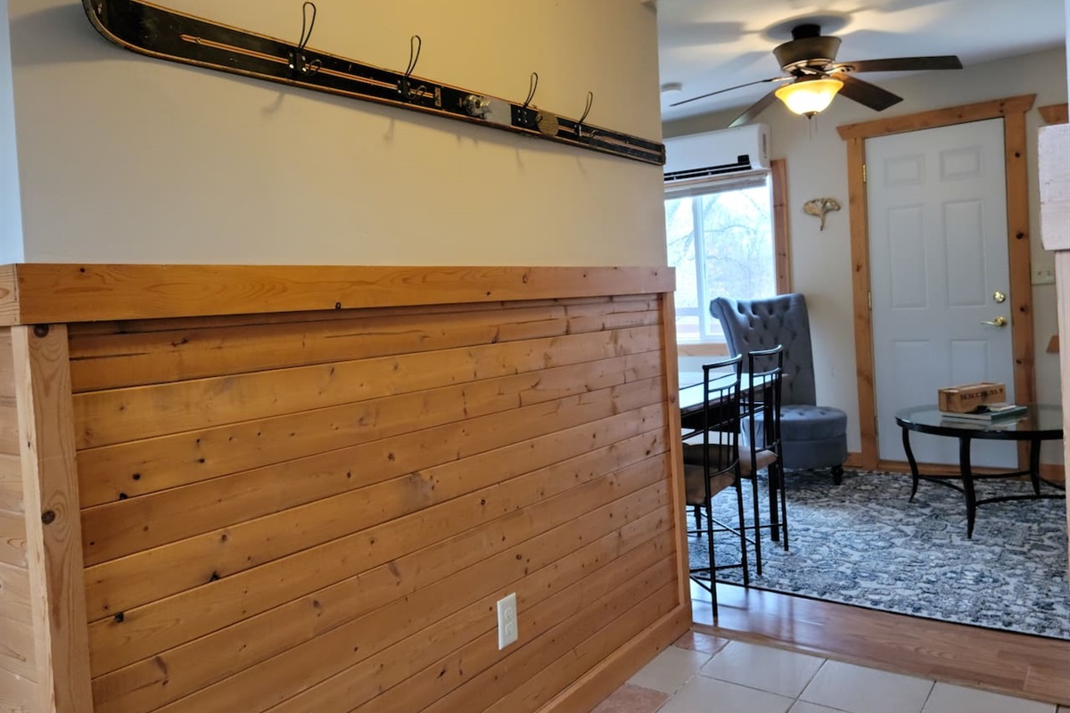 Entryway into living area/kitchen