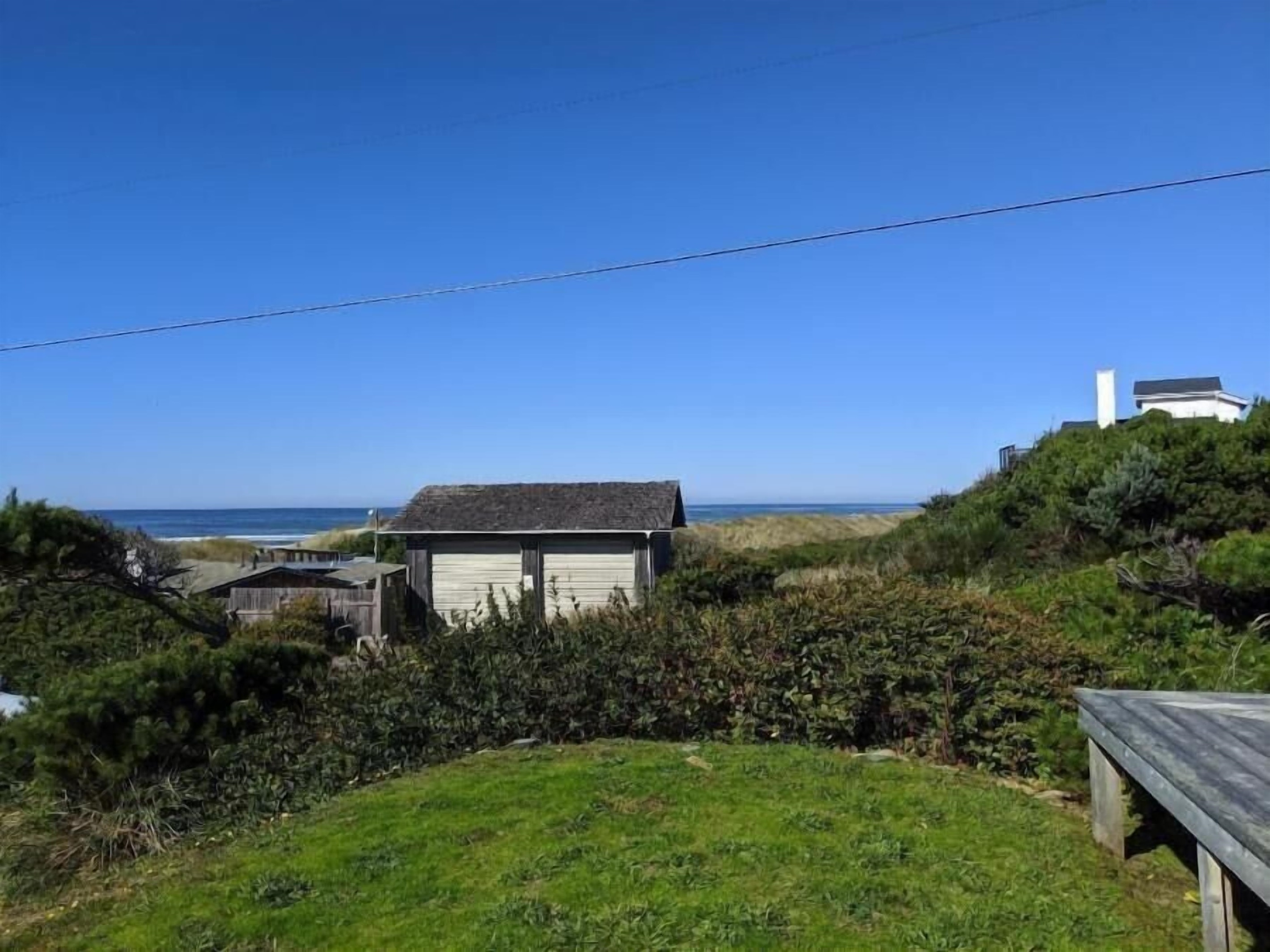 yard in front of west deck