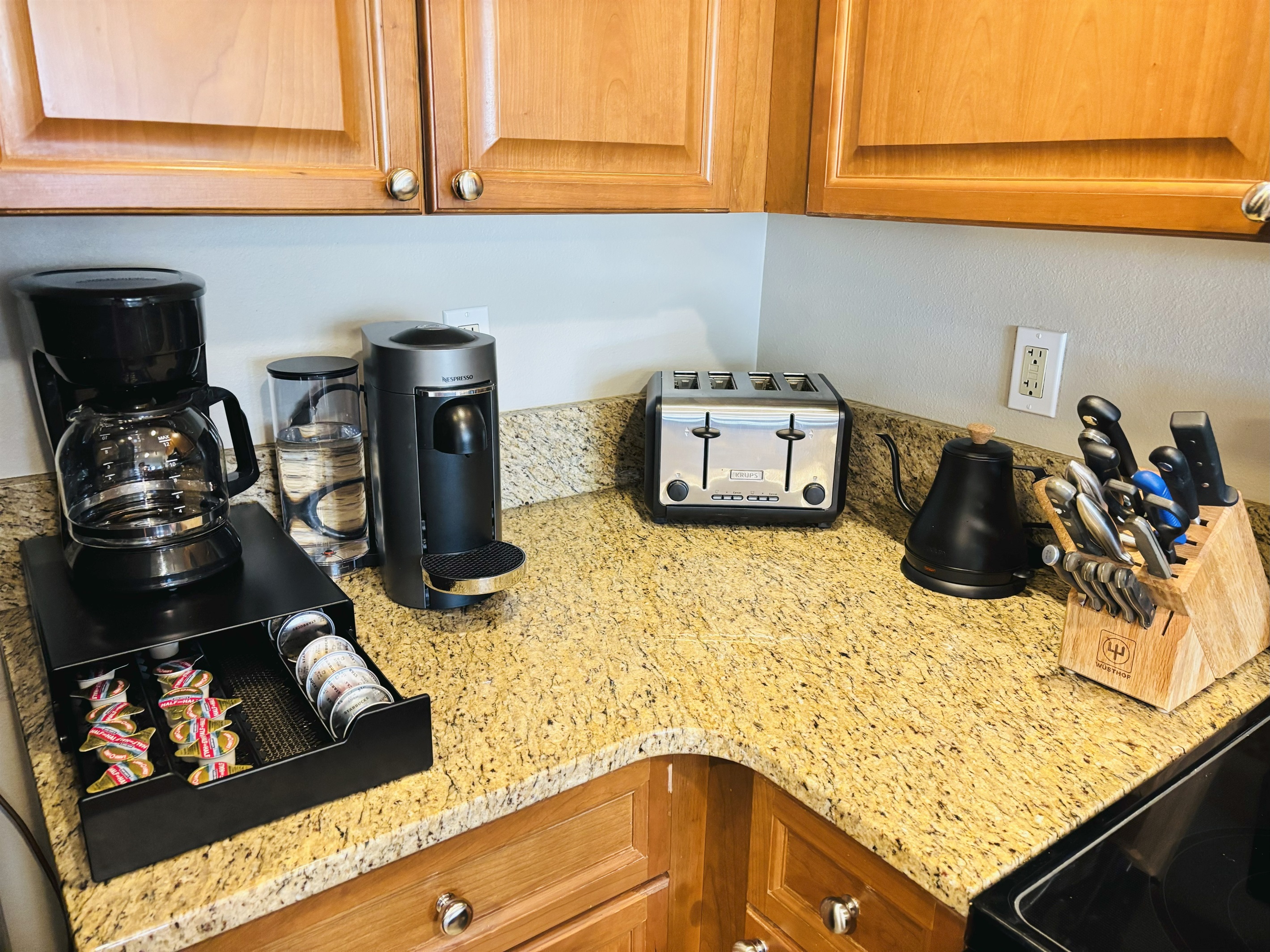 Drip Coffee, Nespresso, Bodum Electric Kettle