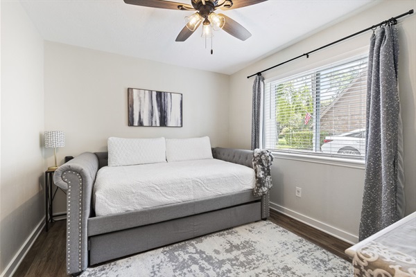 third bedroom with full bed w/twin trundle