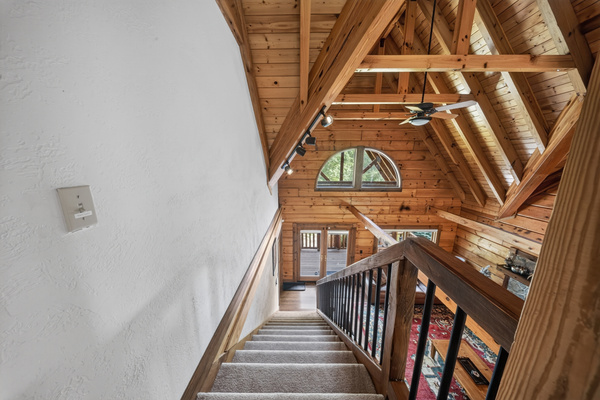 View from the top of the stairs in the loft 
