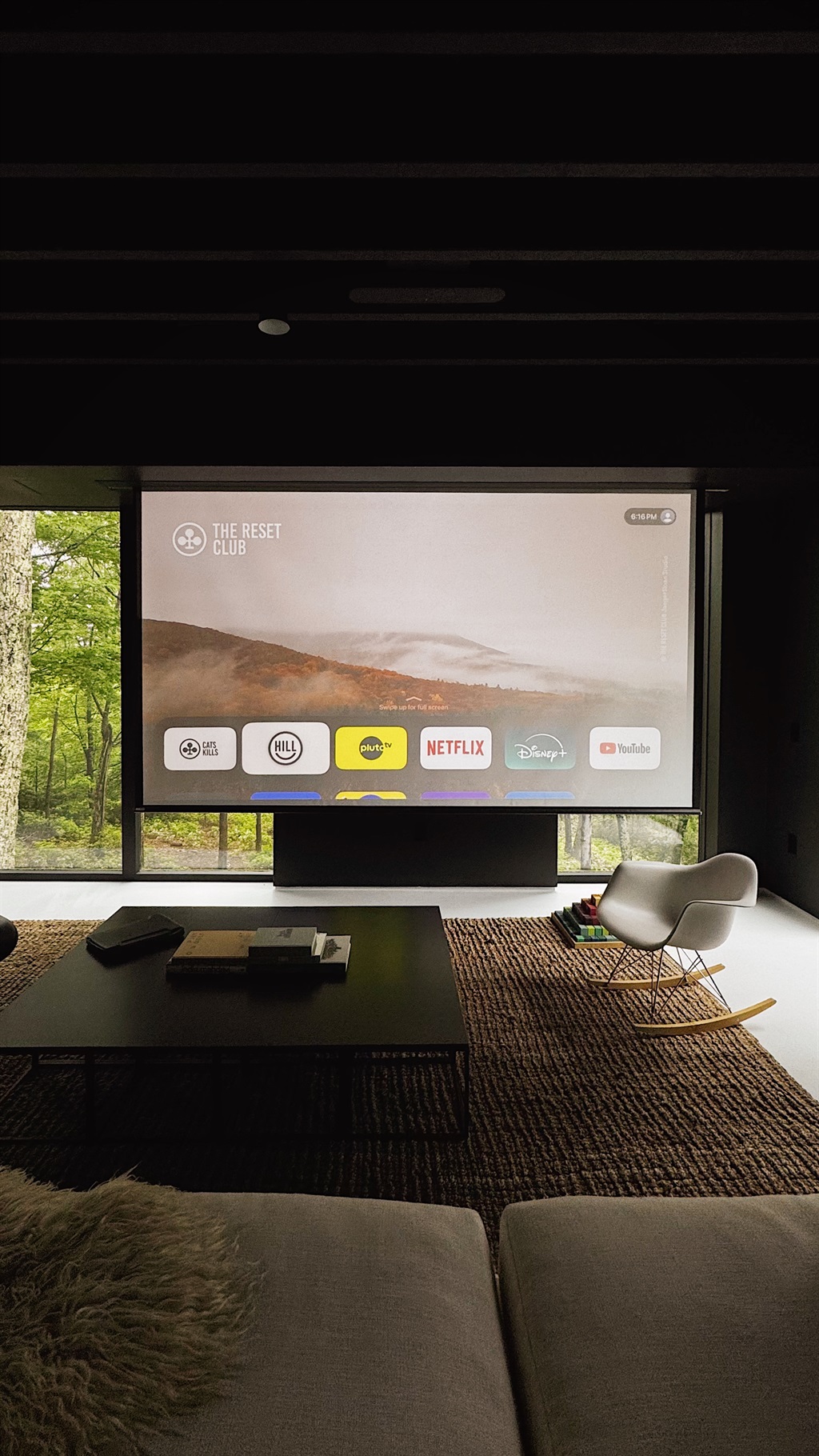 Living Room in theater mode.