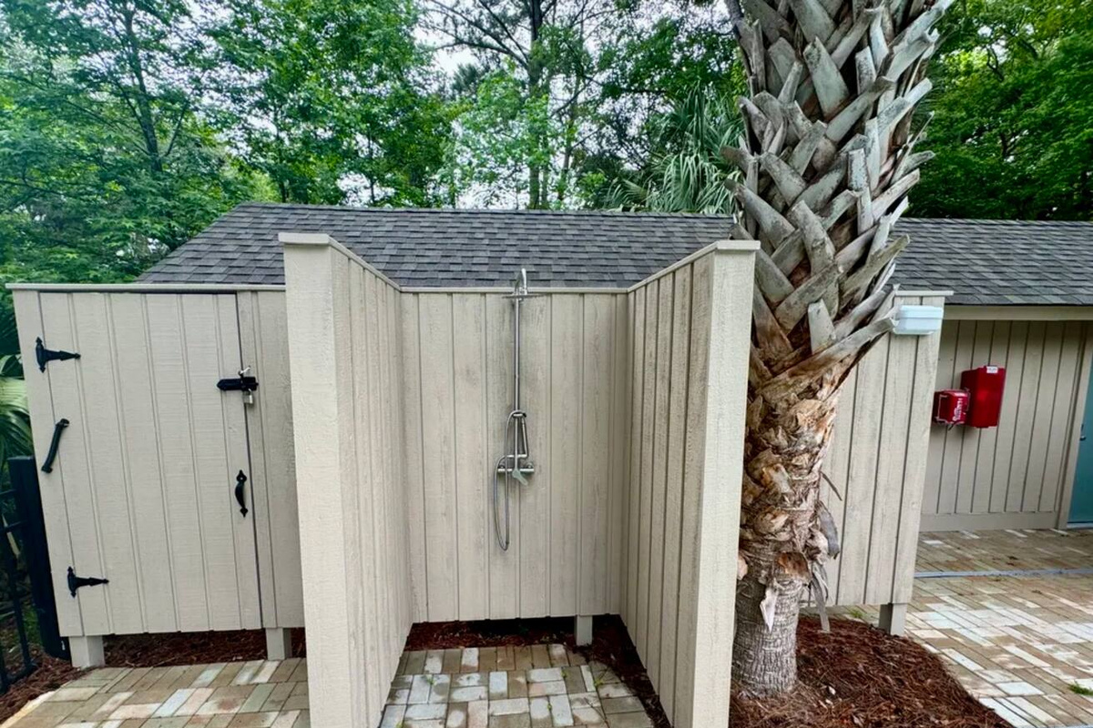 Pool outdoor shower