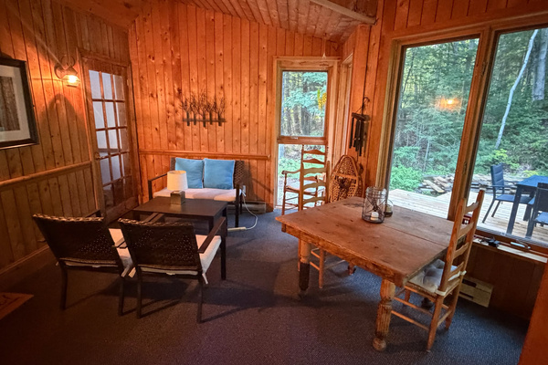 Seating area off main cottage entry hallway