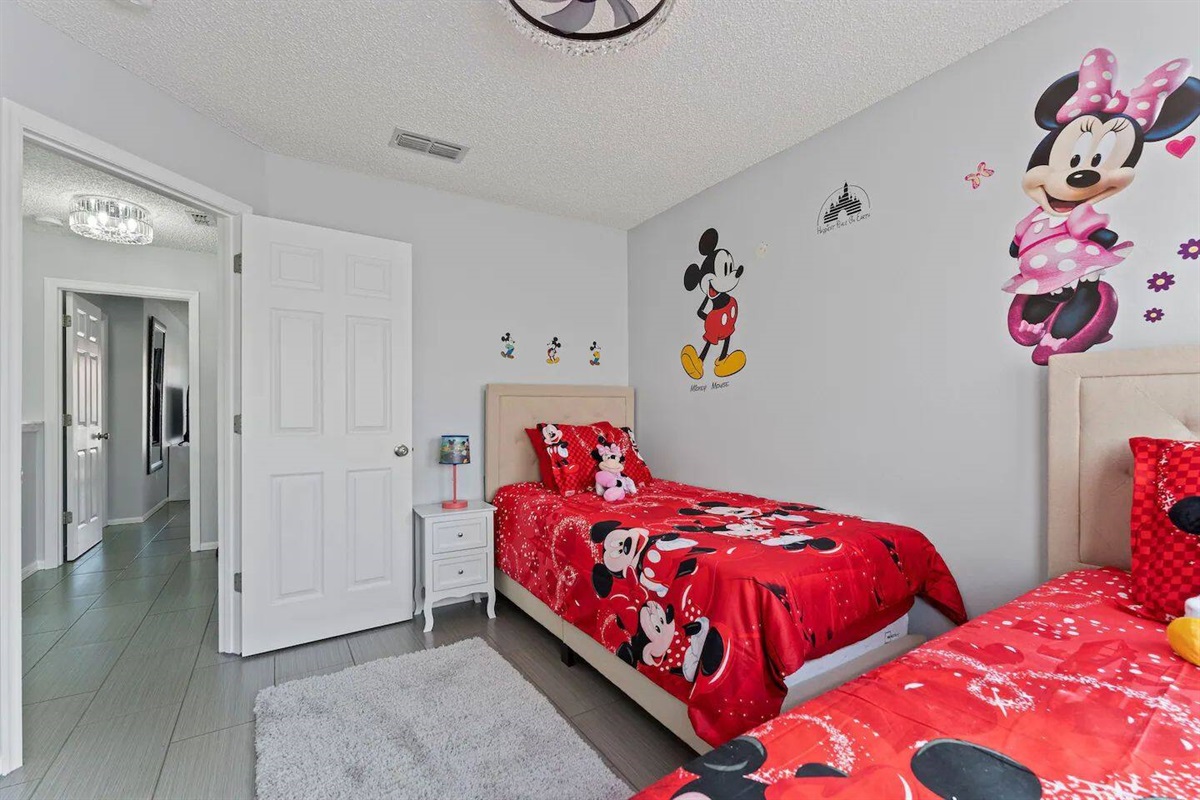 And at the fourth bedroom you will find Mickey and Minnie! 