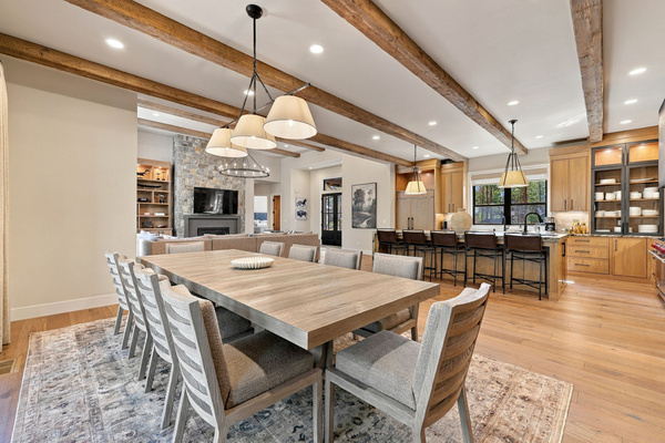 Dining table seats 10